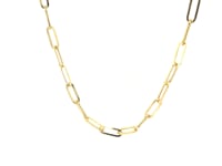 Wide Paperclip Chain Necklace in 14K Yellow Gold (3.20 mm) — product video