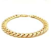 Light Miami Cuban Link Bracelet in 10K Yellow Gold (8.00 mm) — product video