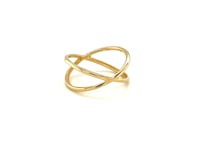 Open X Crossover Ring in 14K Yellow Gold — product video