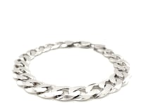 Curb Style Bracelet in Rhodium-Plated Sterling Silver (11.60 mm) — product video