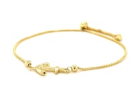 Adjustable Anchor Bracelet in 14K Yellow Gold — product video