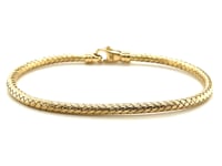 Woven Bangle Bracelet in 14K Yellow Gold (3.00 mm) — product video