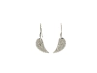 Textured Angel Wing Earrings in Sterling Silver — product video