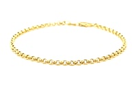 Rolo Chain Bracelet in 14K Yellow Gold (2.50 mm) — product video