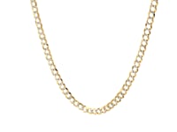 Diamond-Cut Curb Chain in 14K Two-Tone Gold (2.60 mm) — product video