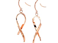 Looped Ribbon Drop Earrings in 14K Rose Gold (38.10 mm) — product video