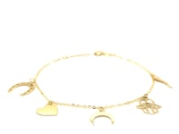 Good Luck Charm Bracelet in 14K Yellow Gold — product video