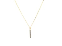 Vertical Diamond Bar Pendant Necklace in 14K Yellow Gold (0.05 ct. tw.) — product video