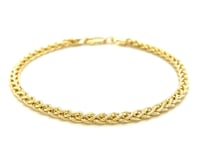 Lightweight Wheat Chain Bracelet in 14K Yellow Gold (3.20 mm) — product video