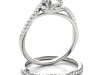 Bypass Band Diamond Engagement Ring in 14K White And Rose Gold (1.12 ct. tw.) — product video