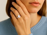 1.5 Carat Oval Lab Grown IGI Diamond Solitaire Ring in 10K White Gold G/VS1 — product video