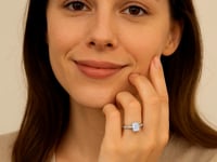 1.5 Carat Emerald Lab Grown IGI Diamond Solitaire Ring in 14K White Gold G/VS1 — product video
