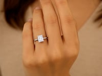 2 Carat Radiant Lab Grown IGI Diamond Solitaire Ring in 10K White Gold G/VS1 — product video