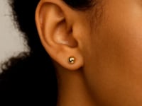 Round Stud Earrings in 10K Yellow Gold — product video
