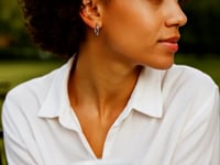 Polished Rhodium-Plated Hoop Earrings in Sterling Silver (2x15mm) — product video