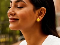 Four-Leaf Clover Stud Earrings in 14K Yellow Gold (10.00 mm) — product video