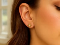 North Star Diamond Stud Earrings in 14K Yellow Gold (0.02 ct. tw.) — product video