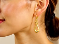 Polished Infinity Drop Earrings in 14K Yellow Gold (35.00 mm) — product video