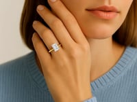 3 Carat Emerald Lab Grown IGI Diamond Solitaire Ring in 14K Yellow Gold G/VS1 — product video