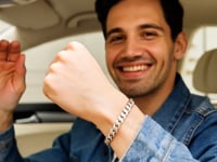 Semi-Solid Miami Cuban Link Bracelet in 14K White Gold (7.00 mm) — product video