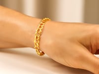 Triple Link Charm Bracelet in 14K Yellow Gold (5.00 mm) — product video