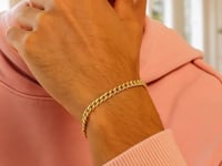 Semi-Solid Miami Cuban Link Bracelet in 14K Yellow Gold (4.50 mm) — product video