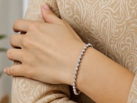 Disco Bead Bracelet in 14K White Gold (4.00 mm) — product video