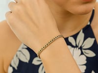 Solid Miami Cuban Link Bracelet in 14K Yellow Gold (3.20 mm) — product video