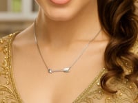 Arrow Pendant Necklace in Sterling Silver — product video