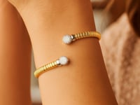 Pavé Diamond Tubogas Cuff Bangle in 14K Yellow Gold (0.26 ct. tw.) — product video