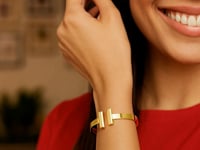 Double Bar Cuff Bangle in 14K Yellow Gold (6.00 mm) — product video