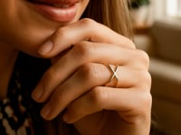 Open X Crossover Ring in 14K Yellow Gold — product video