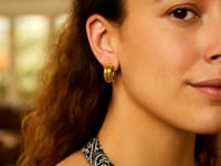 Double Row Huggie Hoop Earrings in 14K Yellow Gold (8.00 mm) — product video