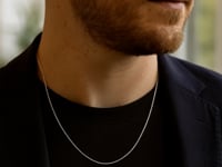 Machine Rope Chain Necklace in 14K White Gold (0.80 mm) — product video