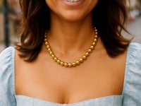 Bold Bead Necklace in Gold-Plated Sterling Silver — product video